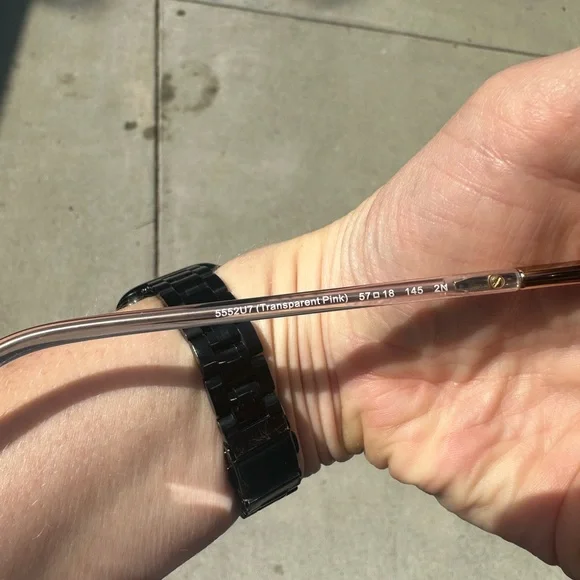 Coach Pink and Brown Geometric Sunglasses - Picture 5 of 5